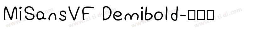 MiSansVF Demibold字体转换